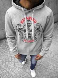 Bluza z kapturem męska szara OZONEE JS/Y10068