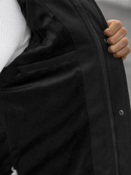 Płaszcz męski czarny OZONEE JS/79M3132