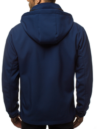 Kurtka softshell męska z kapturem granatowa OZONEE JS/56008
