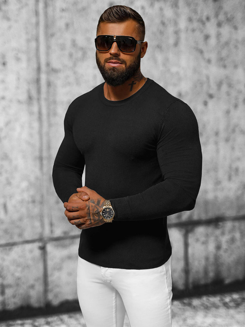 Sweter męski czarny OZONEE NB/MMB602/4Z