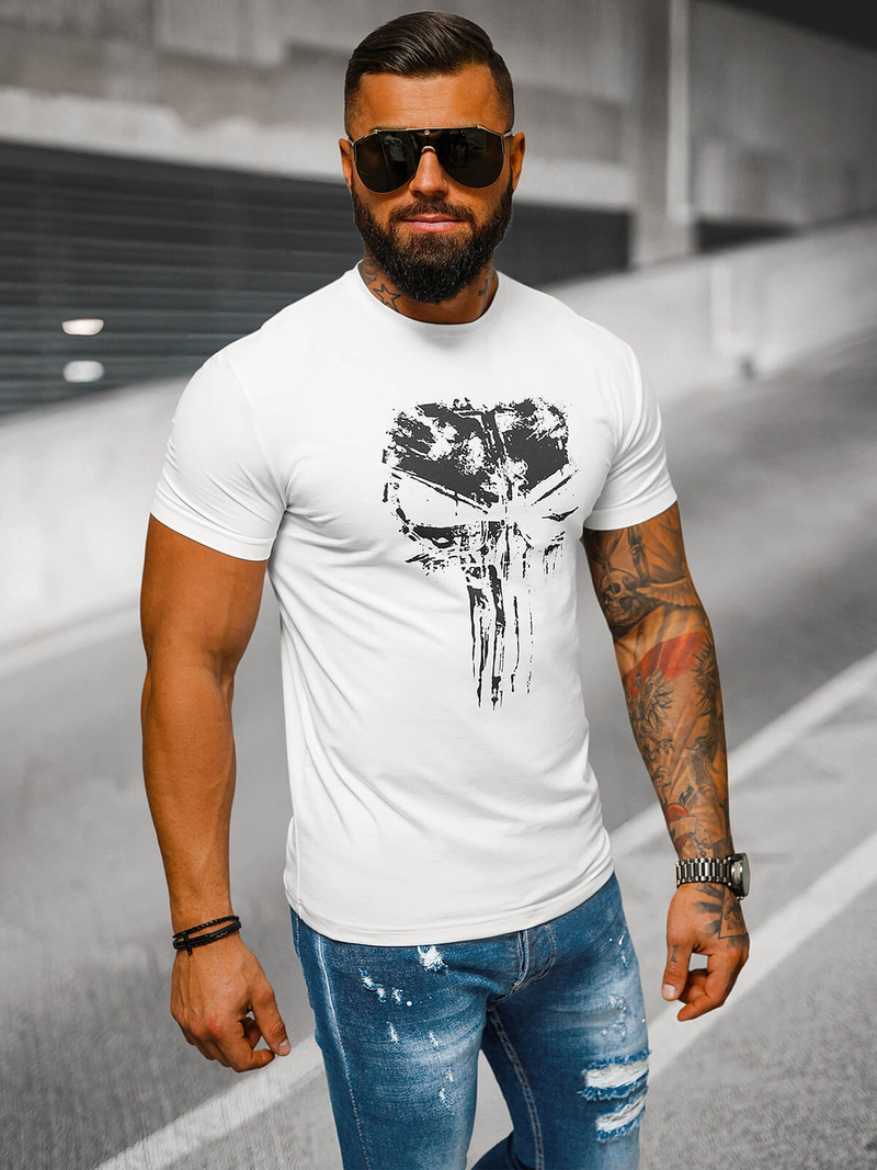 Футболка чоловіча Бiлий OZONEE NB/MT3045