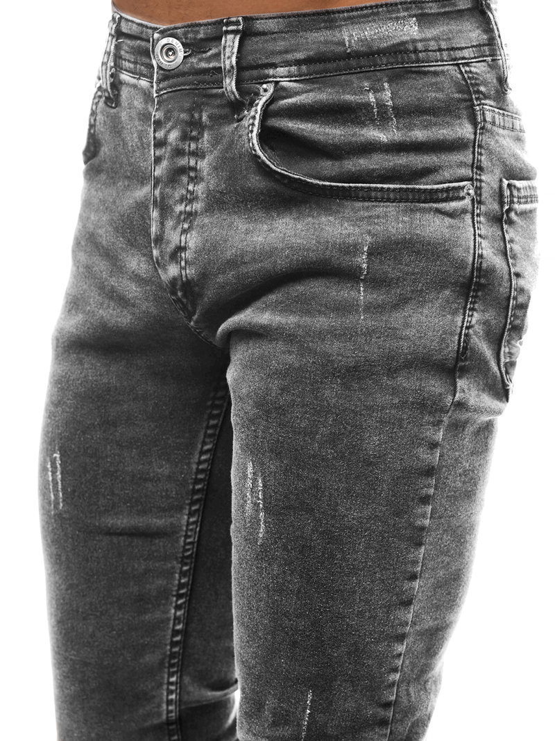 Spodnie jeansowe męskie grafitowe OZONEE O/4488/01