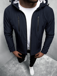 Kurtka przejściowa męska z kapturem granatowa OZONEE JS/HM093/4