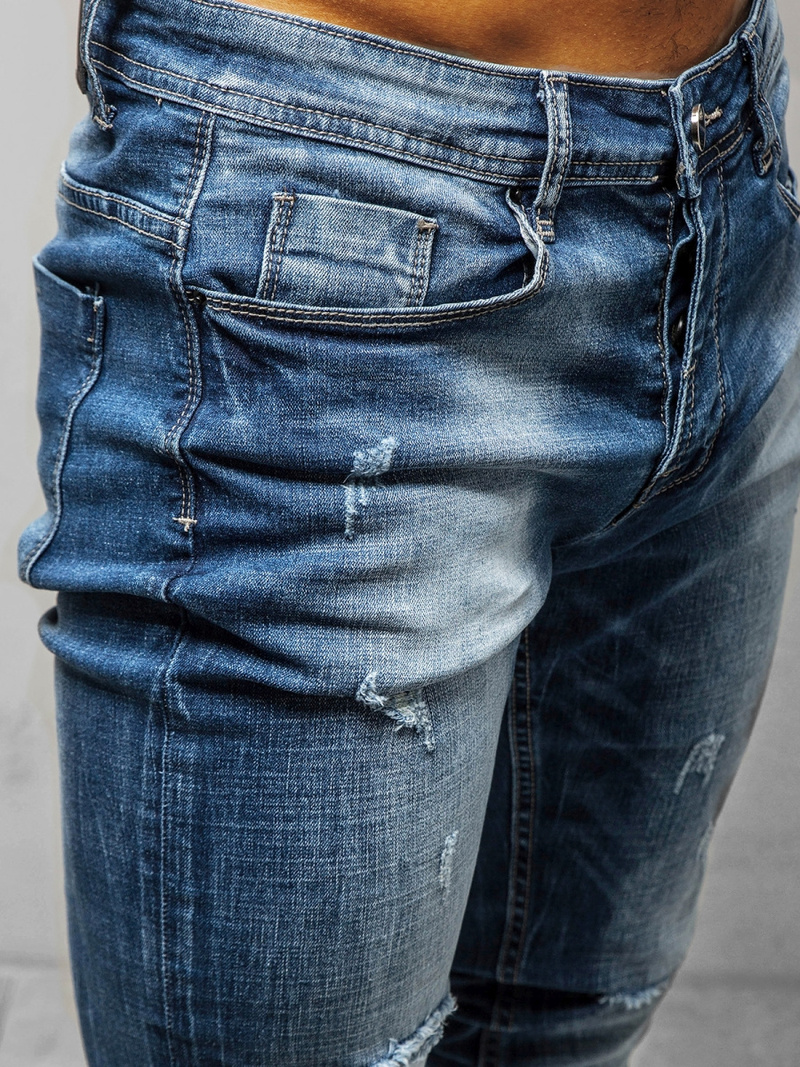 Spodnie jeansowe męskie niebieskie OZONEE NB/MP0002BC