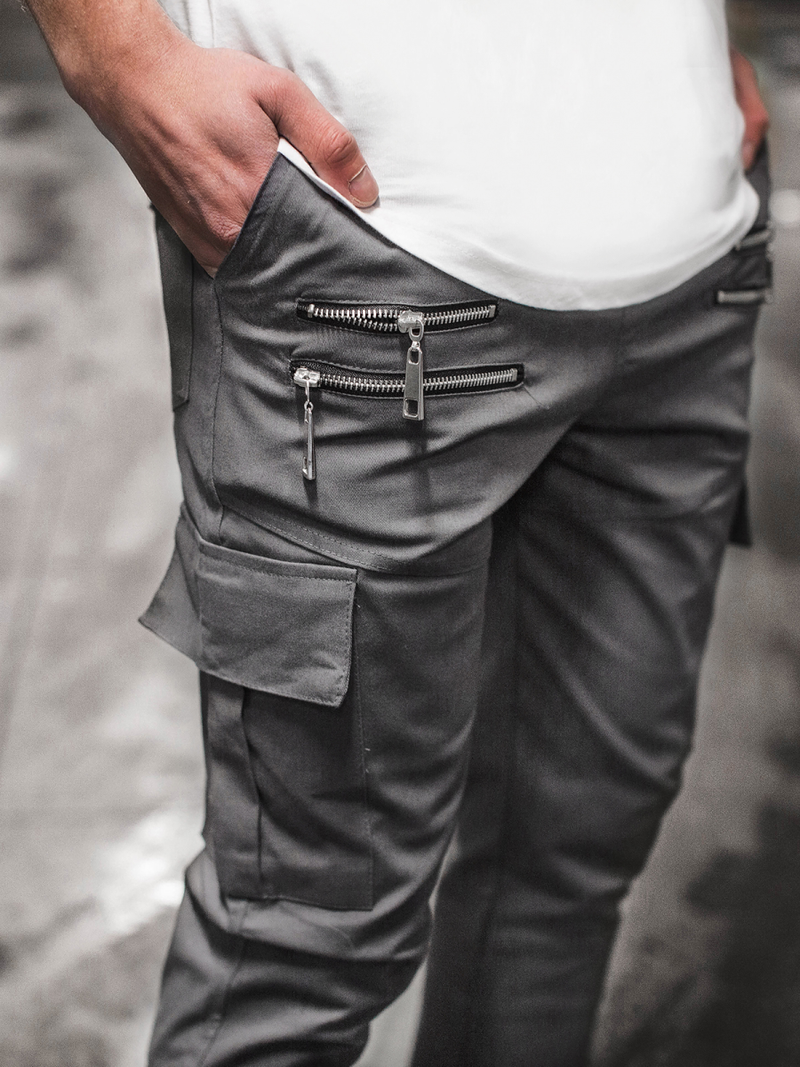 Штани чоловічі джоггери Темно-сірі OZONEE ZAZ/191376