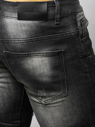 Spodnie jeansowe męskie czarne OZONEE NB/MP0046N