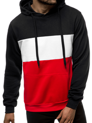 Bluza z kapturem męska czerwona OZONEE JS/JZ11059