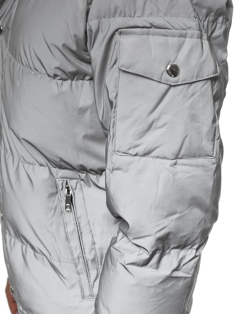 Kurtka męska zimowa srebrna OZONEE JB/JP1167