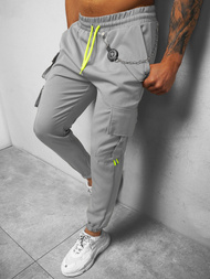 Spodnie męskie chino jogger szare OZONEE O/CP149
