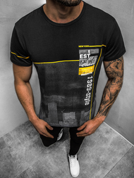 T-Shirt męski czarny OZONEE JS/SS10909Z