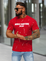 T-shirt męski czerwony OZONEE O/MPO3443