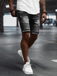 Spodenki męskie jeansowe czarne OZONEE NB/MP0033NZ