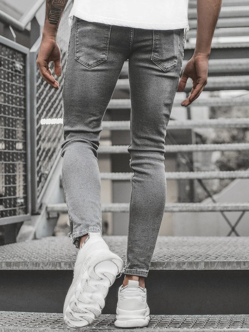 Spodnie męskie jeans grafitowe OZONEE O/4405/01