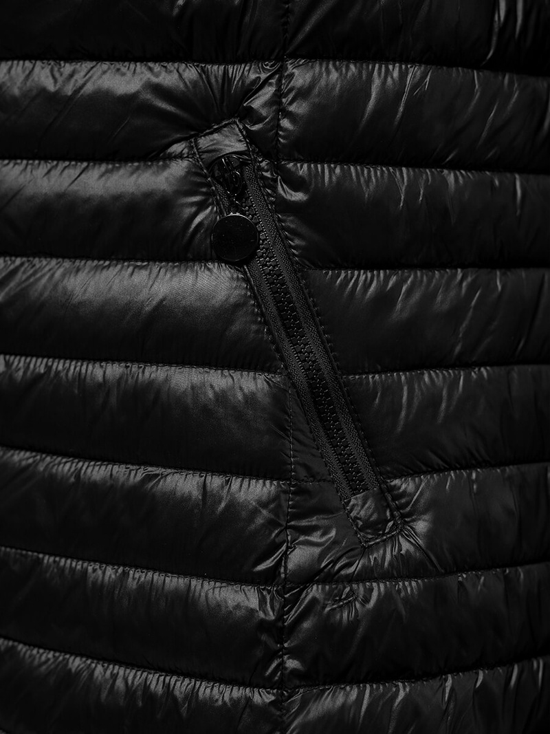 Kamizelka damska długa pikowana czarna OZONEE O/H903