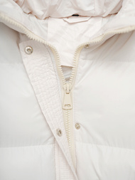 Płaszcz zimowy damski pikowany ecru OZONEE JS/5M3253/281Z