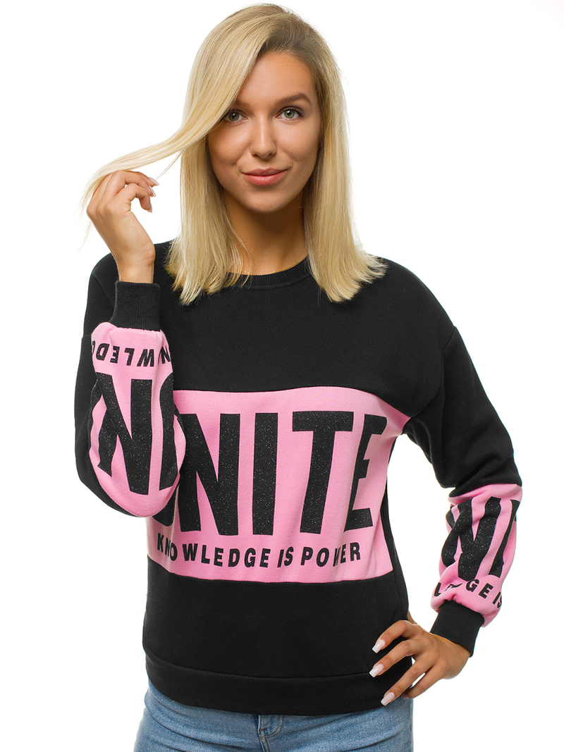 Bluza damska czarna OZONEE JS/KSW1014