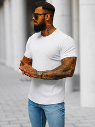 T-shirt męski biały OZONEE O/7766T