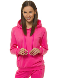 Bluza z kapturem damska ciemnoróżowa OZONEE JS/68B20002/19
