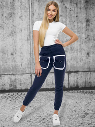 Spodnie damskie chino joggery granatowe OZONEE O/8051