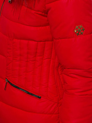 Kurtka zimowa damska czerwona OZONEE O/SW027/4