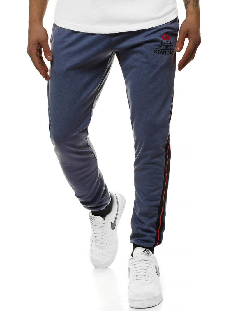 Spodnie dresowe męskie granatowe OZONEE JS/AM100