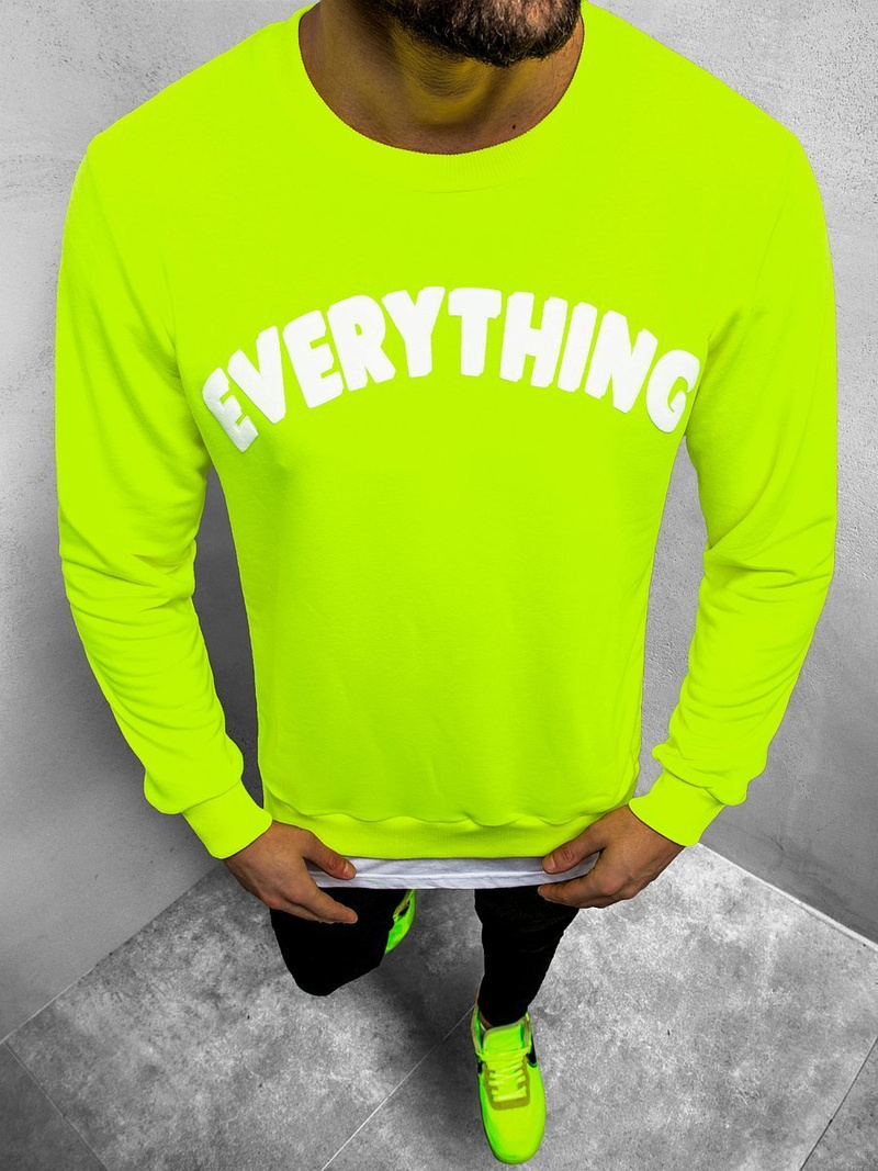 Bluza męska zielono-neonowa OZONEE B/181905XZ