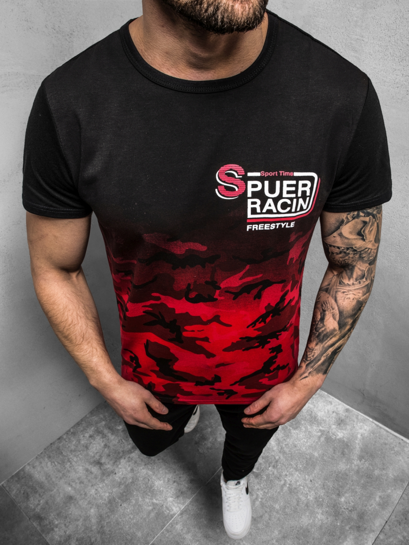 Футболка чоловіча Червона OZONEE JS/SS10985Z