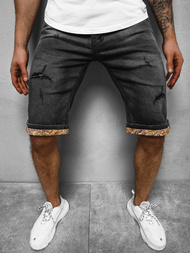 Spodenki męskie jeansowe czarne OZONEE JS/K15005/2