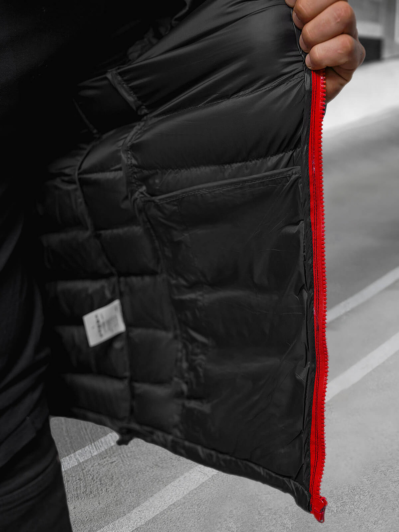 Kurtka męska przejściowa czarna/2 OZONEE JB/JP1111