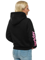 Bluza z kapturem damska czarna OZONEE JS/KSW2014