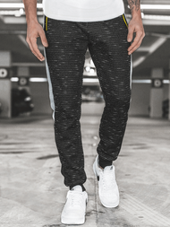 Spodnie dresowe męskie czarne OZONEE JS/K60006SP