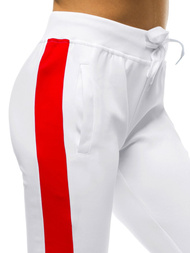 Spodnie dresowe damskie białe OZONEE JS/JK88127/1