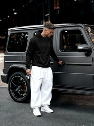 Bluza z kapturem męska czarna OZONEE JS/8B1968/3