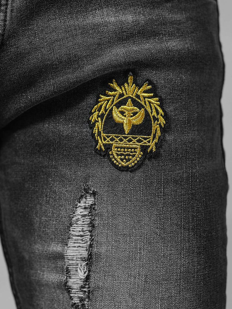 Spodnie jeansowe męskie szare OZONEE NB/MP0167G