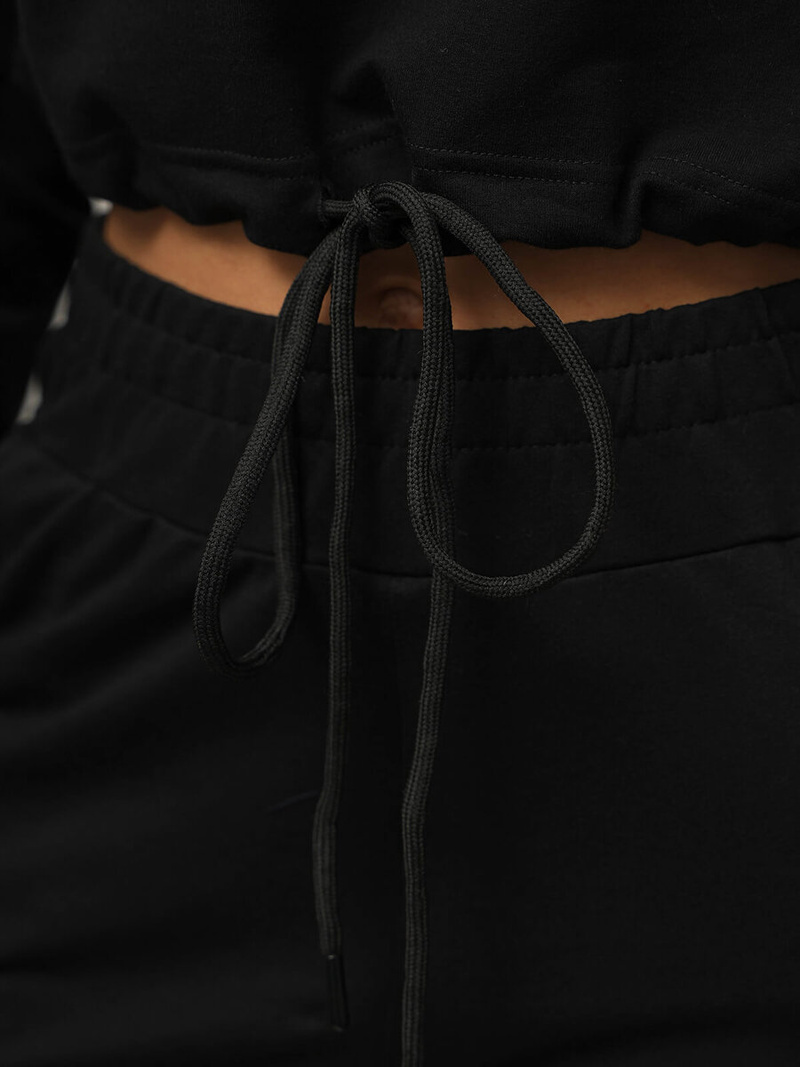 Komplet dresowy dwuczęściowy czarny OZONEE O/12108Z