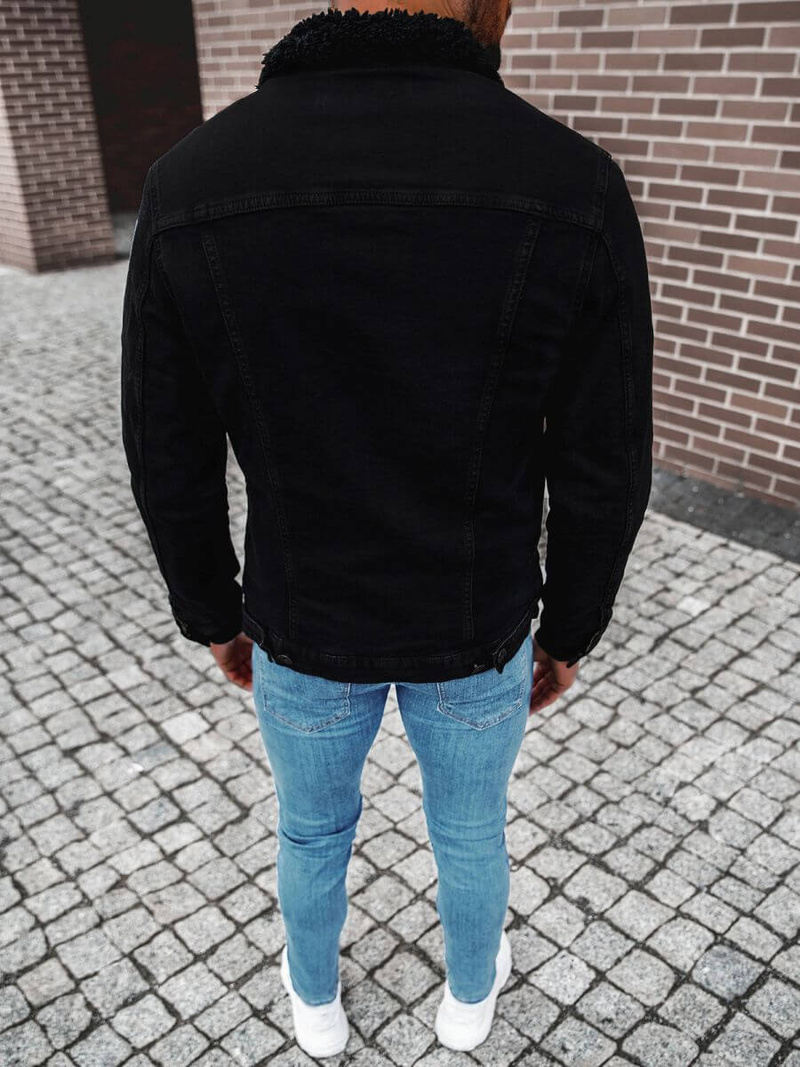 Kurtka męska jeans czarna OZONEE BN/7278