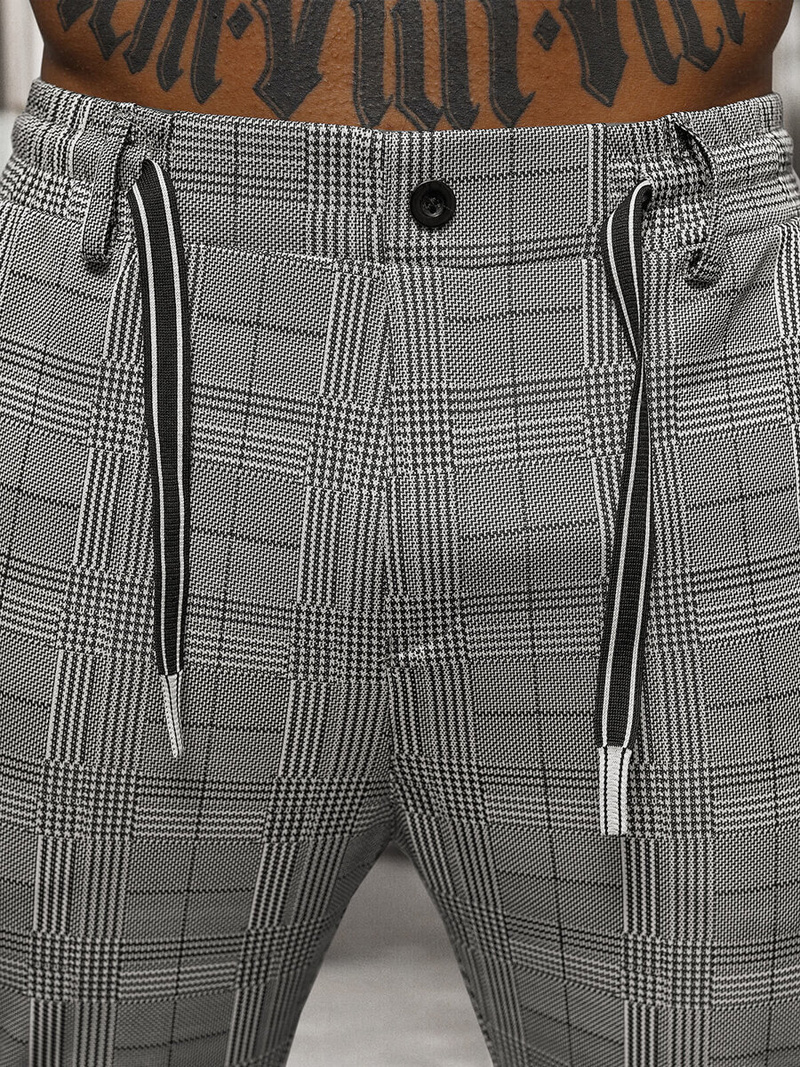 Чоловічий комплект чорний - піджак та штани чінос OZONEE O/3C107