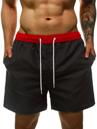 Spodenki kąpielowe męskie czarno-czerwone OZONEE ST005-4