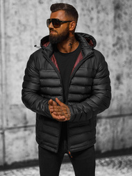 Kurtka męska pikowana czarna OZONEE JS/22M326/392