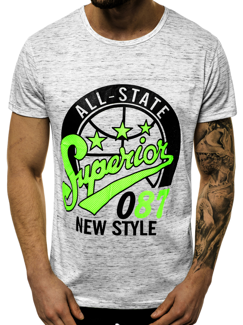 T-Shirt męski szary OZONEE JS/KS2043