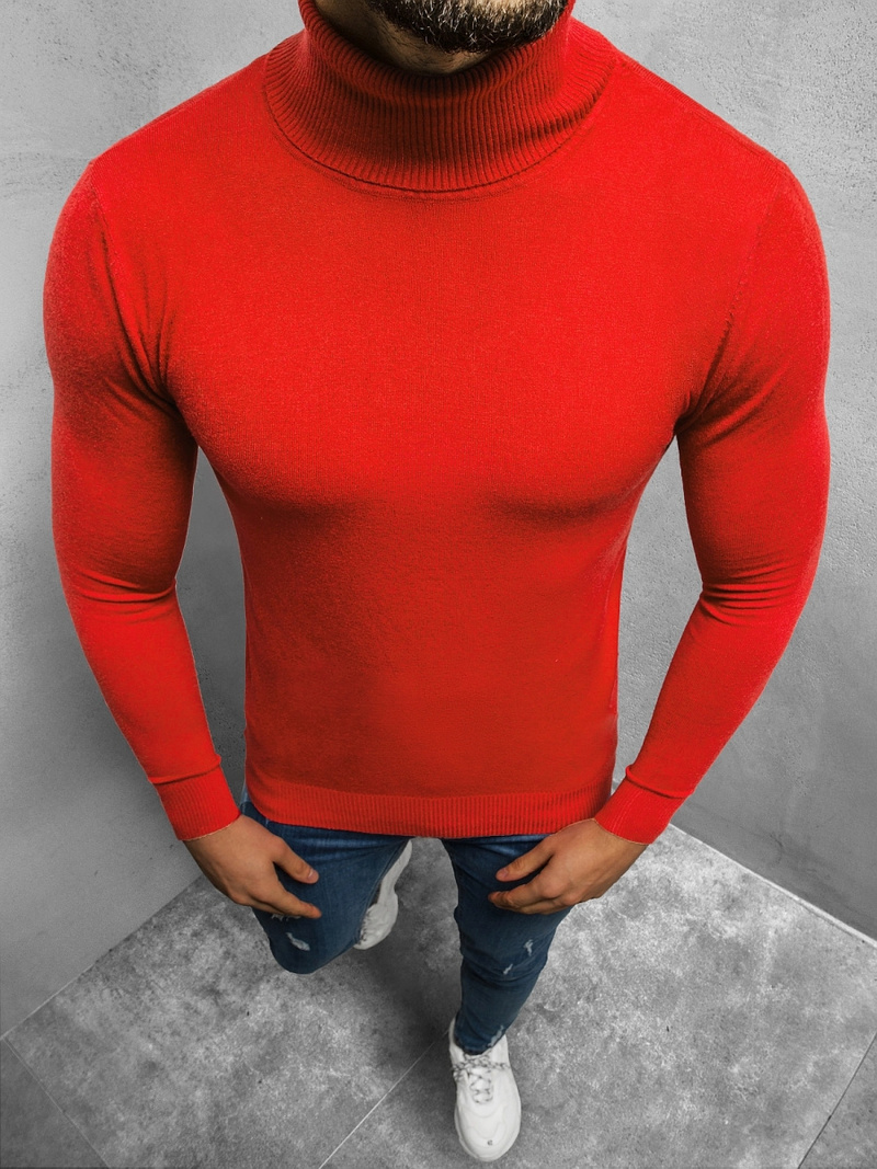 Светр чоловічій Червоний OZONEE TMK/YY02/5Z