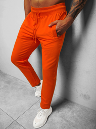 Spodnie dresowe męskie pomarańczowe b/18203022