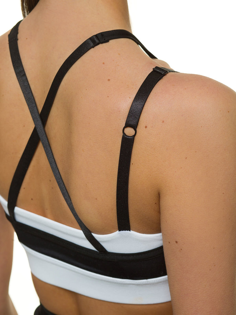 Жіночий спортивний бюстгальтер Чорно-Бiлий OZONEE JS/WX1092