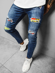 Spodnie jeansowe męskie niebieskie OZONEE DR/TF093Z