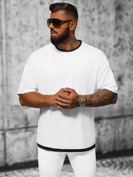 T-shirt męski oversize biały OZONEE O/3434
