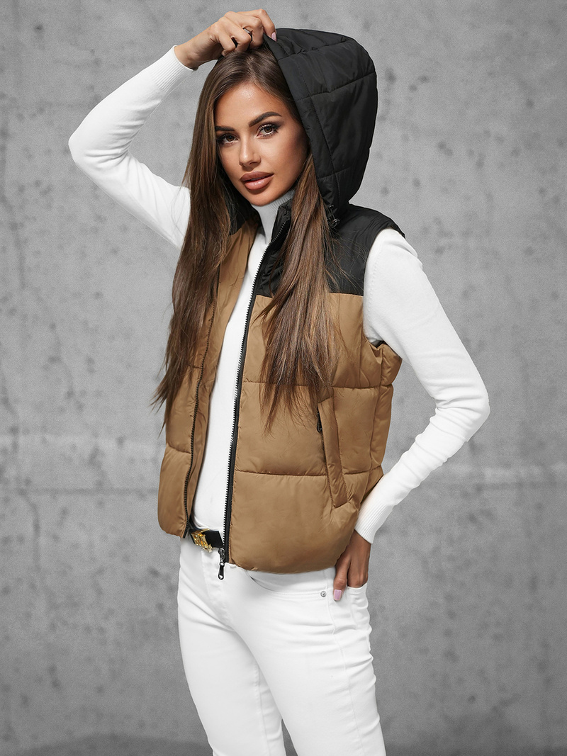 Стьобаний жіночий жилет Гiрчична OZONEE JS/16M9112/84