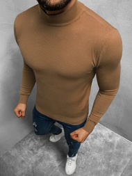 Sweter męski półgolf brązowy OZONEE TMK/YY05/7Z