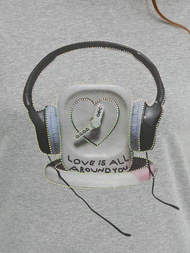 T-shirt damski z nadrukiem szary OZONEE DJ77806