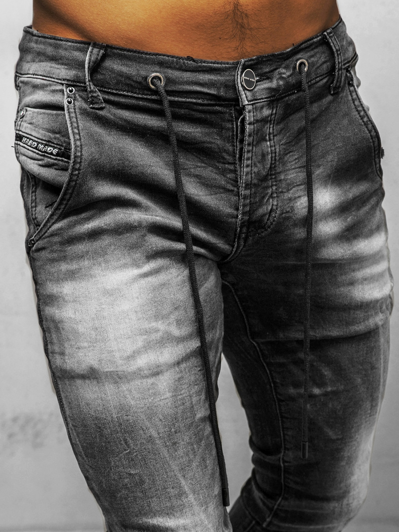 Джинси чоловічі Чорнi OZONEE NB/MP004N