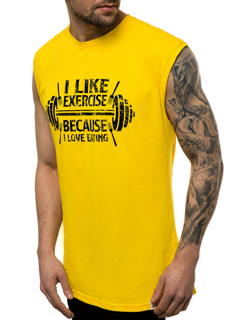 Майка чоловіча Жовта OZONEE MACH/M1210
